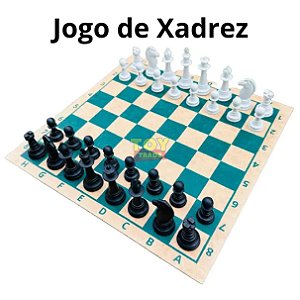 Jogo de xadrez chinês completo (tabuleiro vira estojo)