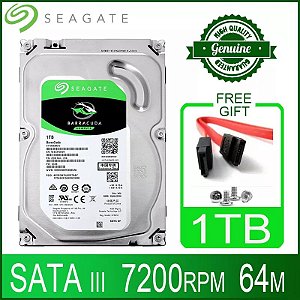 Seagate 1tb disco rígido hdd desktop interno hd 1000gb 1t disco rígido 7200rpm 64m 3.5 "6 gb/s cache sata iii para computador pc
