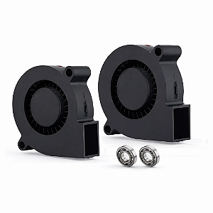 Cooler 5015 50x15mm 5V 12V 24V 2 Pinos – Ventilador Turbina Sem Escova com Rolamento Duplo/Hidráulico