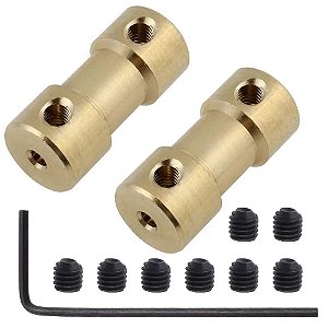 N20 Motor eixo acoplamento conector luva adaptador, latão transmissão conjunta para RC barco carro e avião, 2mm, 2.2mm, 3mm, 3.17mm, 4mm, 5mm, 6mm