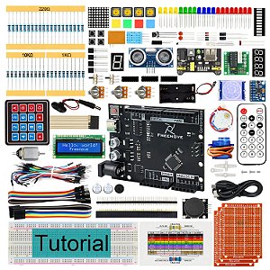 Freenove final starter kit para arduino uno r3 v4, 274-page tutorial detalhado, 217 itens, 51 projetos
