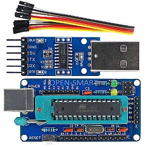 Placa de desenvolvimento OPEN-SMART, DIY ATmega328P, Módulo CH340, Cabo USB para TTL Programador, compatível para Arduino