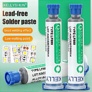 Novo tipo de baixa temperatura sem chumbo seringa smd fluxo de pasta de solda para solda led sn42bi58 138 paste smd reparação pasta de soldagem