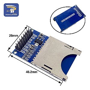 Mini TF Módulo Leitor de Cartão, SPI Interface com Chip Conversor de Nível, Cartão Micro SD, 5V, 3.3V, Kit DIY Arduino