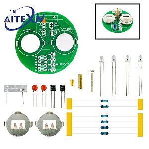 Diy kit eletrônico led giroscópio diy kit de soldagem girando lanterna inline componentes diy projeto de pulverização eletrônica (sem bateria)