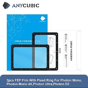 ANYCUBIC Photon Mono,Photon Mono 4K,Photon Ultra,D2 2pcs FEP Filme Com Anel Fixo Resina LCD 3D Impressora 3D Accessorise