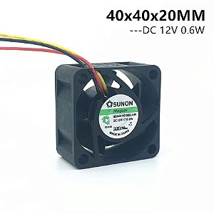 Ventilador de refrigeração Maglev-SUNON Server, Ventilador Super Silence, 4cm, 40mm, 40x40x20mm, DC12V, 0,6 W, MB40201V2-000U-G99, 3Pin, Novo