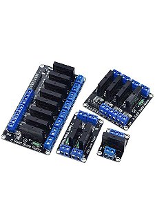 TZT-Módulo de Relé de Estado Sólido para Arduino, SSR, Alto e Baixo Nível, 5V, 1, 2, 4, 8 Canais, 250V, 2A