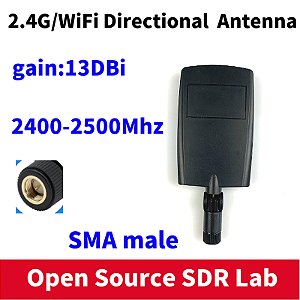 Placa pequena direcional sem fio sma, antena macho de 2.4g 13dbi
