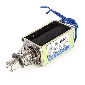 JF-1564 DC 12 V/500mA DC24V 10mm 55N Tipo Pull Open Frame Eletroímã Solenóide