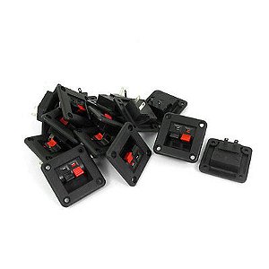 Grampo de Cabo de áudio 2 Posição empurre Jack Speaker Conectores Terminais