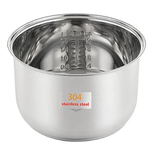 Cuba Interna Universal em Aço Inoxidável 304 para Panela Elétrica de Arroz – 2L, 3L, 4L e 5L