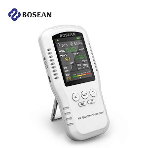 Bossean-Monitor de Qualidade do Ar Doméstico com Sensores Reais, Monitor de Temperatura e Umidade, CO2, CO, PM2.5, HCHO, TVOC