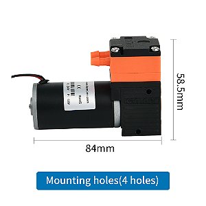 Kamoer Bomba de líquido de diafragma autoescorvante, Motor DC, 0.2Mpa, 24V, 12V, 400-600 ml/min, elp02/01
