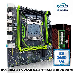 Placa Mãe ZSus X99-8D4 Para XEONS Ddr4