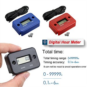 Medidor de hora digital lcd contador para atv instrumentos da motocicleta relógios