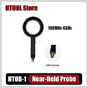 Sonda de Campo Próximo HTOOL HT08-1 – 100MHz–6GHz, Ferramenta de Teste EMI/EMC, Antena de Campo Magnético