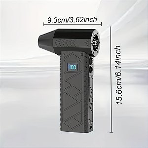 Mini Turbo Ventilador Elétrico 180.000 RPM – Recarregável, Velocidade Ajustável, Com Luz, Ideal para Limpeza de Carros e Poeira