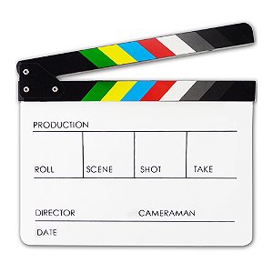 Clapper de Ação em Madeira – Slate para Cinema, TV e Vídeo, Acessório de Direção e Cenografia, Ideal para Fotografia e Filmagens
