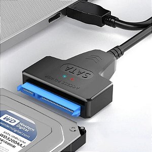 Adaptador USB 3.0 para SATA – Cabo para Conectar HDD/SSD SATA III de 2,5" a Portas USB, Alta Velocidade de Transferência