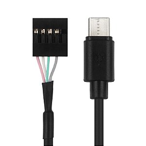 Cabo USB Tipo C para 5 Pinos de 50cm – Conexão para Placa-Mãe de Computador e Tela Secundária LCD USB-C