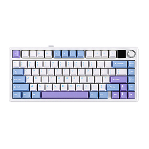 Teclado Mecânico EPOMAKER F75 MAX 75% Wireless/Bluetooth com Tela TFT e Botão