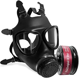 Máscara de Gás MF14 Militar Química e Nuclear – Proteção Contra Gases Tóxicos, Irritantes e Poluição