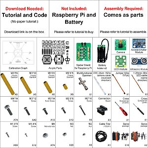 Robô Hexapod Freenove p/ Raspberry Pi c/ Câmera e App