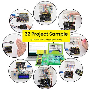 Kit Iniciante RFID Keyestudio com Placa UNOR3 e 32 Projetos DIY para Arduino