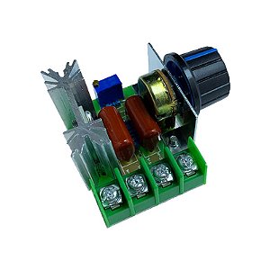 Controlador de Velocidade de Motor AC 2000W 25A 50-220V com Regulagem Ajustável de Tensão
