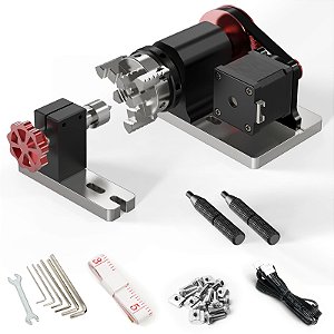 Eixo Rotativo 4th Axis Twotrees para CNC TTC450 com Mandril de 3 Mandíbulas – Diâmetro de Fixação 4-60mm