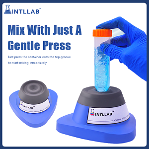 Misturador Vortex INTLLAB Mini para Laboratório, Tatuagem, Pigmentos, Esmaltes e Tintas Líquidas