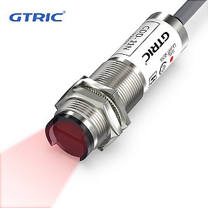 Sensor Fotoelétrico GTRIC CDD-11N/11P, Reflexão Difusa, NPN/PNP, 10-30VDC, Alcance de 10 a 40cm