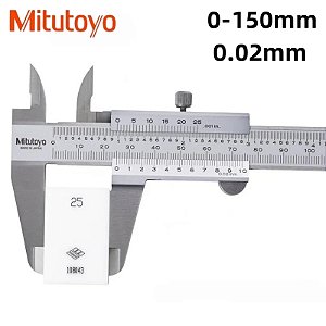 Paquímetro Vernier Mitutoyo 530-312 em Aço Inoxidável 0-150mm/200mm/300mm Precisão 0,02mm