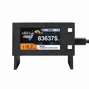 Modelo Mais Recente NerdNOS Minerador Solo Bitcoin – 120~260 GH/s Ultra-Eficiente 8W Eco-USB-C