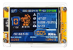 NMMiner NerdMiner V2 1010KH/s Lucky Miner ESP32 com Tela Inteligente 2.8" Loteria Solo de Bitcoin ESP32-2432S028R DROOM
