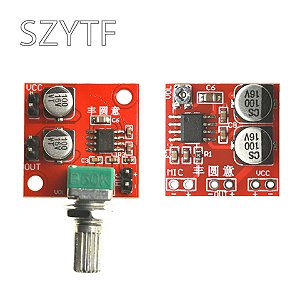 Placa Amplificadora de Microfone Eletreto LM386, Amplificador DC 4–12V