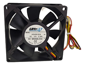 Cooler 4000 Rpm 80x80x25mm 12v 0.38a Ultrar Dc Alta Rotação