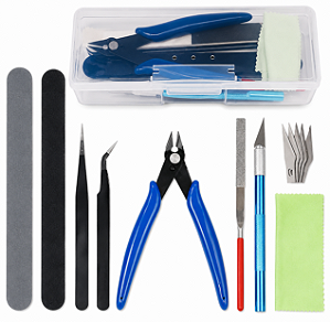 Kit Ferramentas Modelismo 9 Peças Para Gundam Avião Carro