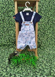 salopete com camisa baby