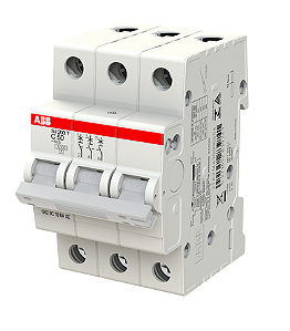 Minidisjuntor Tripolar 63a 5ka/3ka em 220v/380v Termomagnético Curva c sj203t-c63 :2taz144300r0634-abb