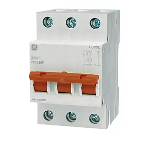 Minidisjuntor Tripolar  10a curva c  220v  5ka  g33slc10 - ge