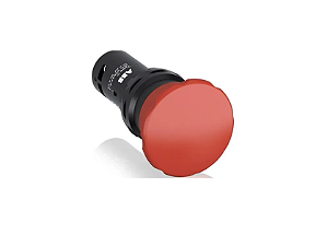 Botão Pulsador Tipo Cogumelo Sem Retenção Vermelho 1Na 1Nf- cpm3-10r-11 -1sfa619126r1071 - abb