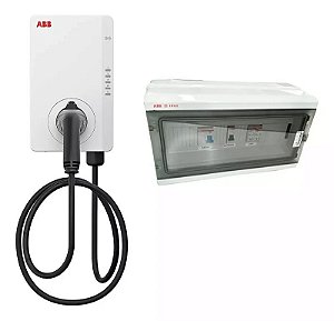 Kit Carregador Veicular abb Terra ac 7,4kw Cabo 5m w7g5r0 abb6agc082155 abb + Caixa de proteção - abb