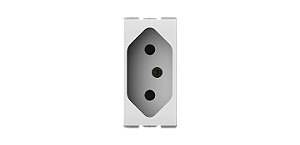 Modulo tomada 2p t 10a  110-250v  1 modulo branco origen n0136 bl - abb