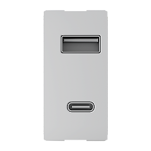Modulo Carregador usb a c 3, 1a  100-240v  1 modulo  18w  branco origen  n0185.3 bl :2cla018530n1102 -abb