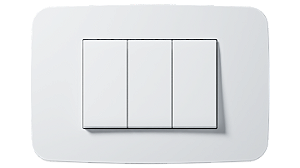 Conjunto 4X2 3 Interruptor Simples 16a 110-250v  3 Módulos Branco 0rigen  0501.3 bl - abb