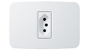 Conjunto 4X2  1 Tomada 2p  t  10a 110-250v  1 Modulo Branco Origen  n0536 bl - abb