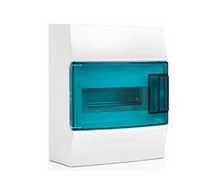Quadro Distribuição Elétrica Termoplástico Sobrepor 09 modulos com porta transparente :1spem221e09- abb