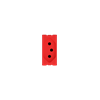 Modulo tomada 2p t 10a  250v 1 modulo vermelho Origen n0136 rj - abb